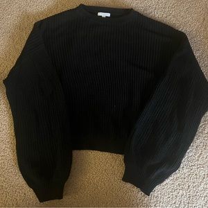 Black Crop Sweater